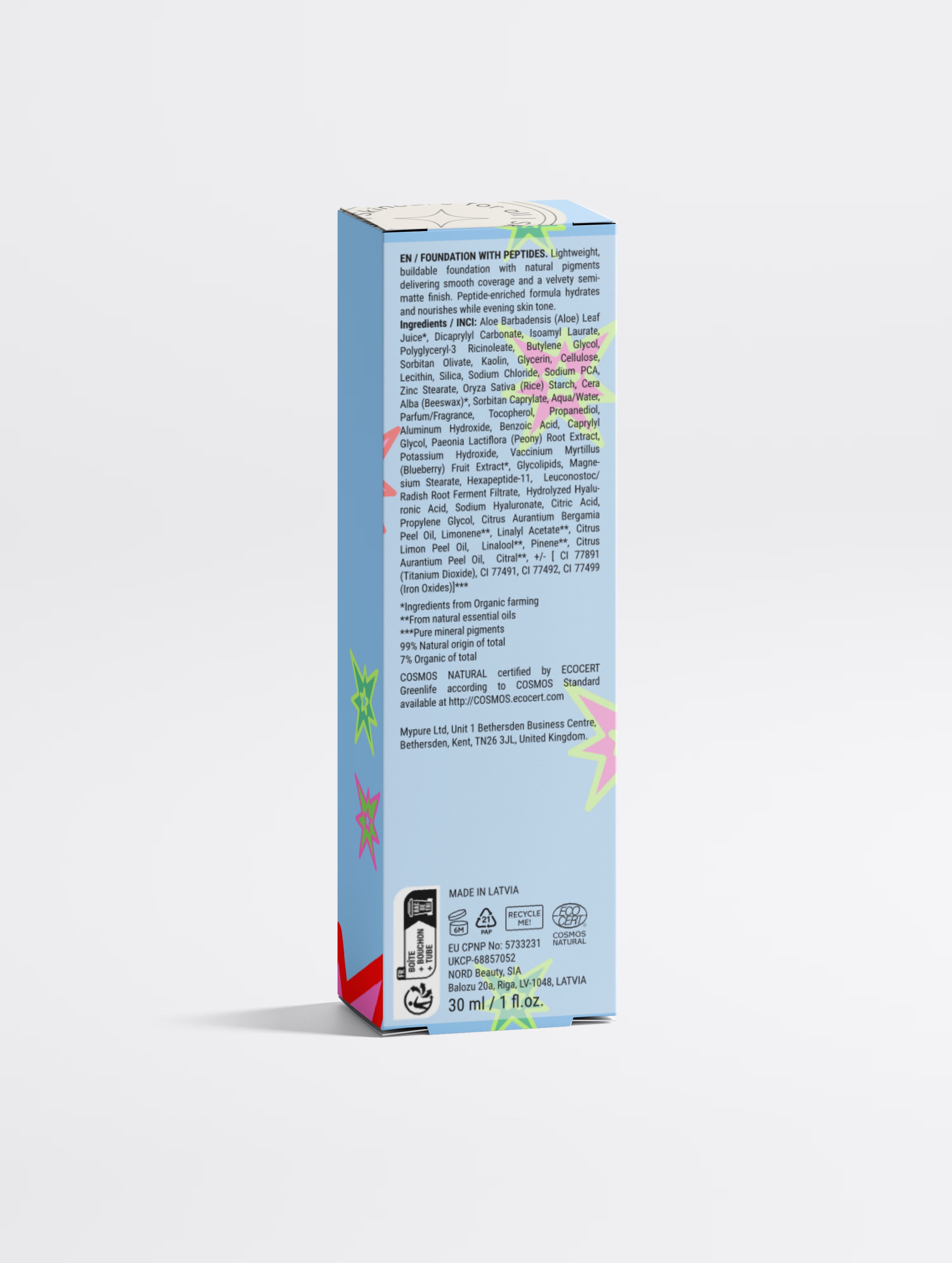 Foundation with Peptides, 10 Light Warm